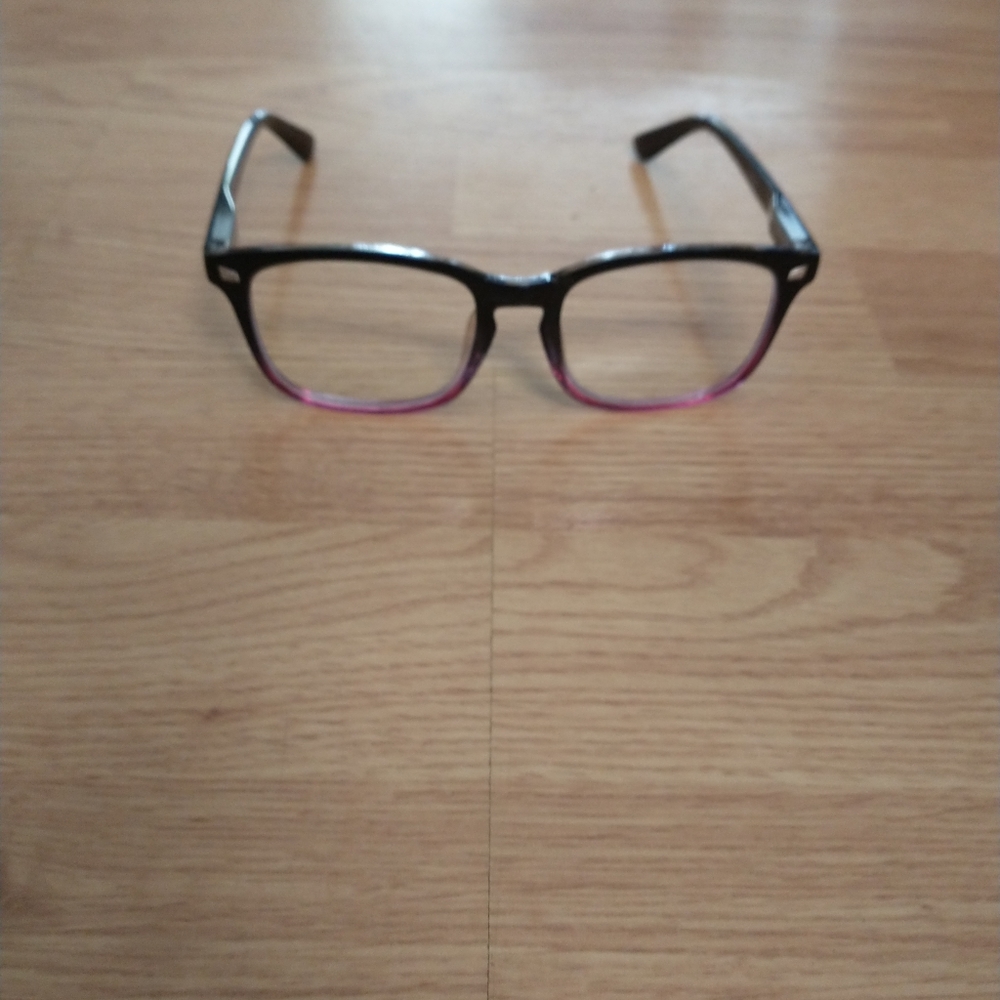 Brand new blue light glasses. Color: Black fades to maroon